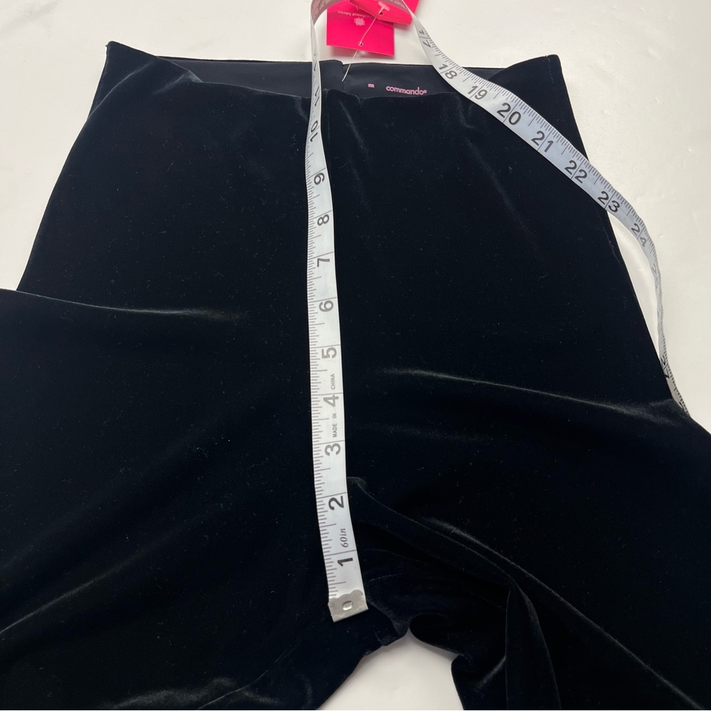 Commando Black Velvet Leggings‎ Womens Size Medium Stretch SLG05 High Waist NEW - Picture 7 of 11